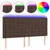 Produktbild 2 för Sänggavel LED brun 180x5x118/128 cm konstläder