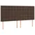 Produktbild 4 för Sänggavel LED brun 180x5x118/128 cm konstläder