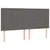Produktbild 4 för Sänggavel LED grå 180x5x118/128 cm konstläder