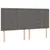 Produktbild 4 för Sänggavel LED grå 200x5x118/128 cm konstläder