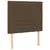 Produktbild 4 för Sänggavel LED mörkbrun 80x5x118/128 cm tyg