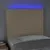Produktbild 3 för Sänggavel LED gräddvit 80x5x118/128 cm tyg