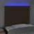 Produktbild 3 för Sänggavel LED mörkbrun 90x5x118/128 cm tyg