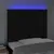 Produktbild 3 för Sänggavel LED svart 100x5x118/128 cm tyg