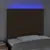 Produktbild 3 för Sänggavel LED mörkbrun 100x5x118/128 cm tyg