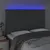 Produktbild 3 för Sänggavel LED mörkgrå 144x5x118/128 cm tyg