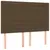 Produktbild 4 för Sänggavel LED mörkbrun 144x5x118/128 cm tyg