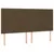 Produktbild 4 för Sänggavel LED mörkbrun 160x5x118/128 cm tyg 