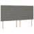 Produktbild 4 för Sänggavel LED mörkgrå 180x5x118/128 cm tyg