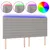Produktbild 2 för Sänggavel LED ljusgrå 200x5x118/128 cm tyg