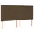 Produktbild 4 för Sänggavel LED mörkbrun 200x5x118/128 cm tyg