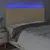 Produktbild 3 för Sänggavel LED gräddvit 200x5x118/128 cm tyg
