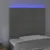 Produktbild 3 för Sänggavel LED ljusgrå 80x5x118/128 cm sammet