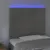 Produktbild 3 för Sänggavel LED ljusgrå 90x5x118/128 cm sammet
