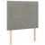Produktbild 4 för Sänggavel LED ljusgrå 100x5x118/128 cm sammet