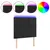 Produktbild 2 för Sänggavel LED svart 100x5x118/128 cm sammet