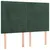 Produktbild 4 för Sänggavel LED mörkgrön 144x5x118/128 cm sammet