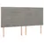 Produktbild 4 för Sänggavel LED ljusgrå 160x5x118/128 cm sammet