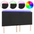 Produktbild 2 för Sänggavel LED svart 180x5x118/128 cm sammet