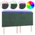 Produktbild 2 för Sänggavel LED mörkgrön 180x5x118/128 cm sammet