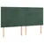 Produktbild 4 för Sänggavel LED mörkgrön 180x5x118/128 cm sammet