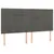 Produktbild 4 för Sänggavel LED mörkgrå 200x5x118/128 cm sammet
