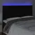 Produktbild 3 för Sänggavel LED svart 200x5x118/128 cm sammet