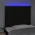 Produktbild 3 för Sänggavel LED svart 90x5x118/128 cm tyg