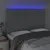 Produktbild 3 för Sänggavel LED ljusgrå 144x5x118/128 cm tyg