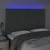 Produktbild 3 för Sänggavel LED mörkgrå 144x5x118/128 cm tyg