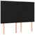 Produktbild 4 för Sänggavel LED svart 144x5x118/128 cm tyg