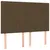 Produktbild 4 för Sänggavel LED mörkbrun 144x5x118/128 cm tyg
