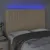 Produktbild 3 för Sänggavel LED gräddvit 144x5x118/128 cm tyg