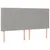 Produktbild 4 för Sänggavel LED ljusgrå 160x5x118/128 cm tyg