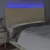 Produktbild 3 för Sänggavel LED gräddvit 160x5x118/128 cm tyg