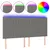 Produktbild 2 för Sänggavel LED mörkgrå 180x5x118/128 cm tyg