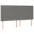 Produktbild 4 för Sänggavel LED mörkgrå 180x5x118/128 cm tyg