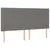 Produktbild 4 för Sänggavel LED mörkgrå 200x5x118/128 cm tyg
