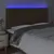 Produktbild 3 för Sänggavel LED mörkbrun 200x5x118/128 cm tyg
