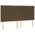 Produktbild 4 för Sänggavel LED mörkbrun 200x5x118/128 cm tyg
