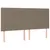 Produktbild 4 för Sänggavel LED taupe 200x5x118/128 cm tyg