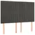 Produktbild 4 för Sänggavel LED mörkgrå 144x5x118/128 cm sammet