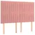 Produktbild 4 för Sänggavel LED rosa 144x5x118/128 cm sammet