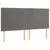 Produktbild 4 för Sänggavel LED ljusgrå 180x5x118/128 cm sammet