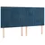 Produktbild 4 för Sänggavel LED mörkblå 180x5x118/128 cm sammet