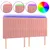 Produktbild 2 för Sänggavel LED rosa 180x5x118/128 cm sammet