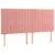 Produktbild 4 för Sänggavel LED rosa 180x5x118/128 cm sammet