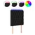 Produktbild 2 för Sänggavel LED svart 80x7x118/128 cm tyg