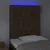 Produktbild 3 för Sänggavel LED mörkbrun 80x7x118/128 cm tyg