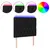 Produktbild 2 för Huvudgavel LED svart 90x7x118/128 cm tyg